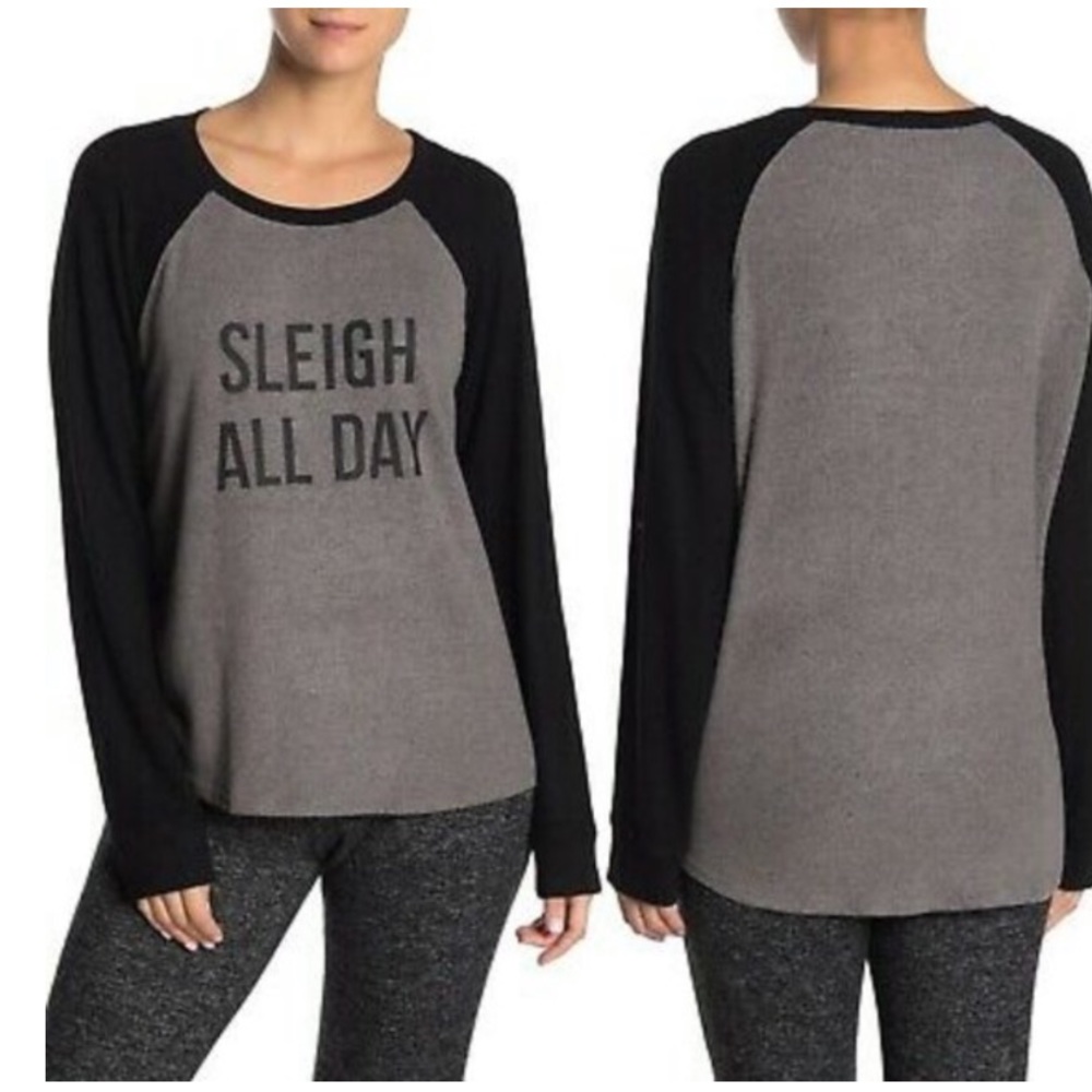 Nordstrom Free Press “Sleigh All Day”  Raglan Tee